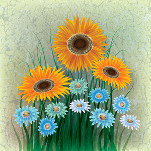 抽象花卉圖